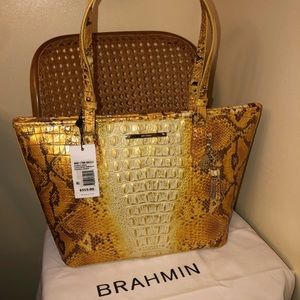 Brahmin medium asher canary bag